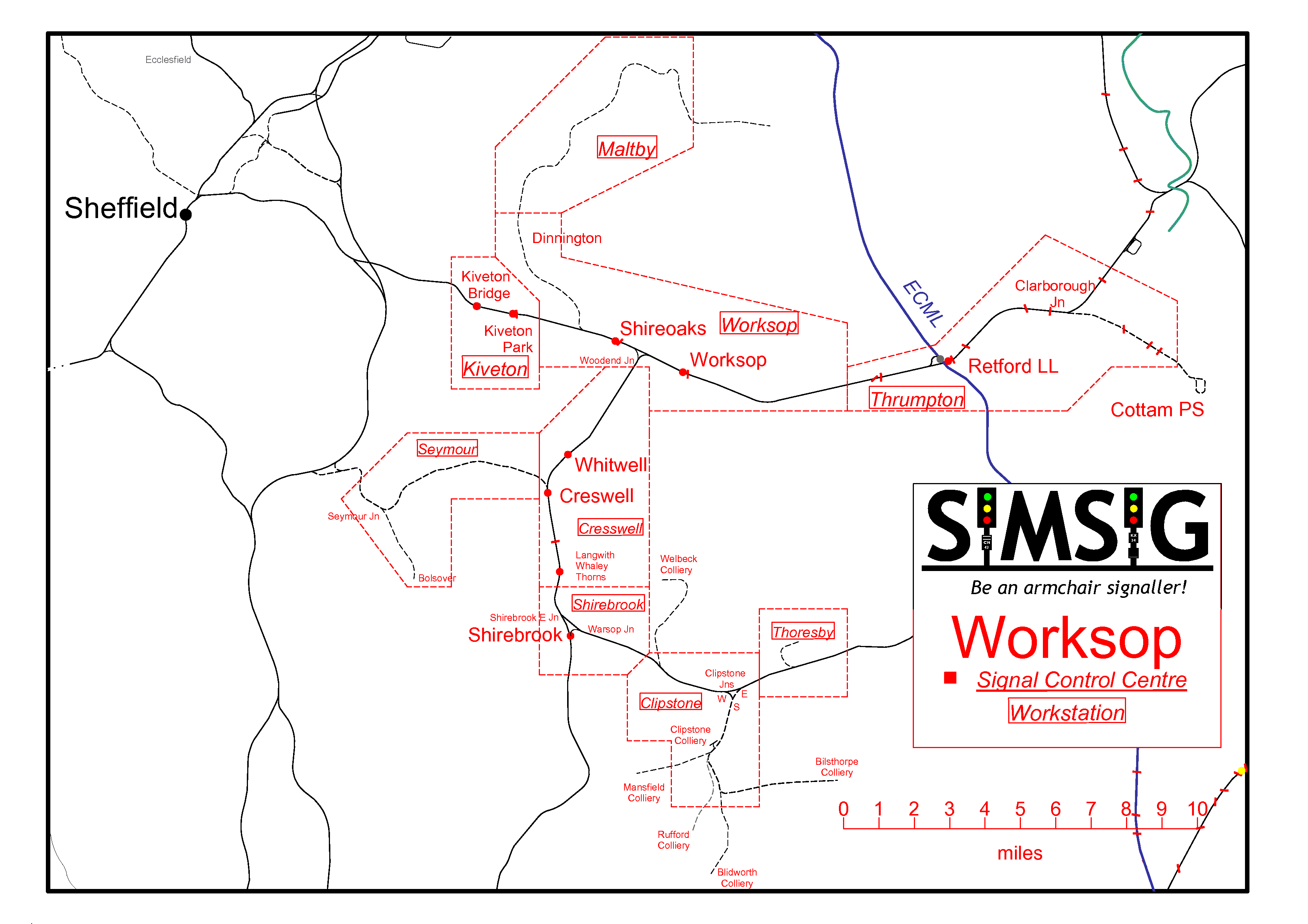 Map Of Worksop Area